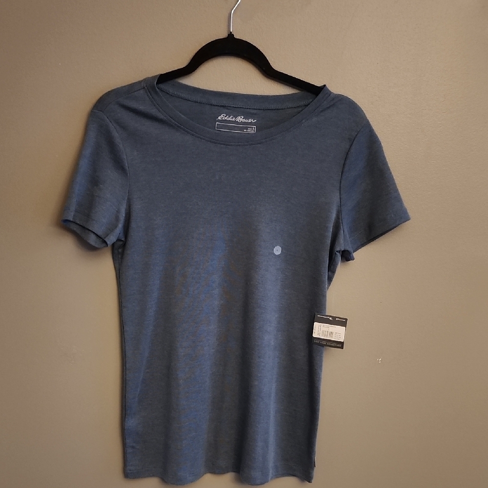 NWT Eddie Bauer Slate Blue Tee